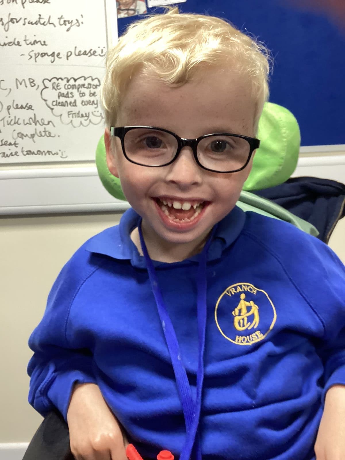 All smiles in school uniform
